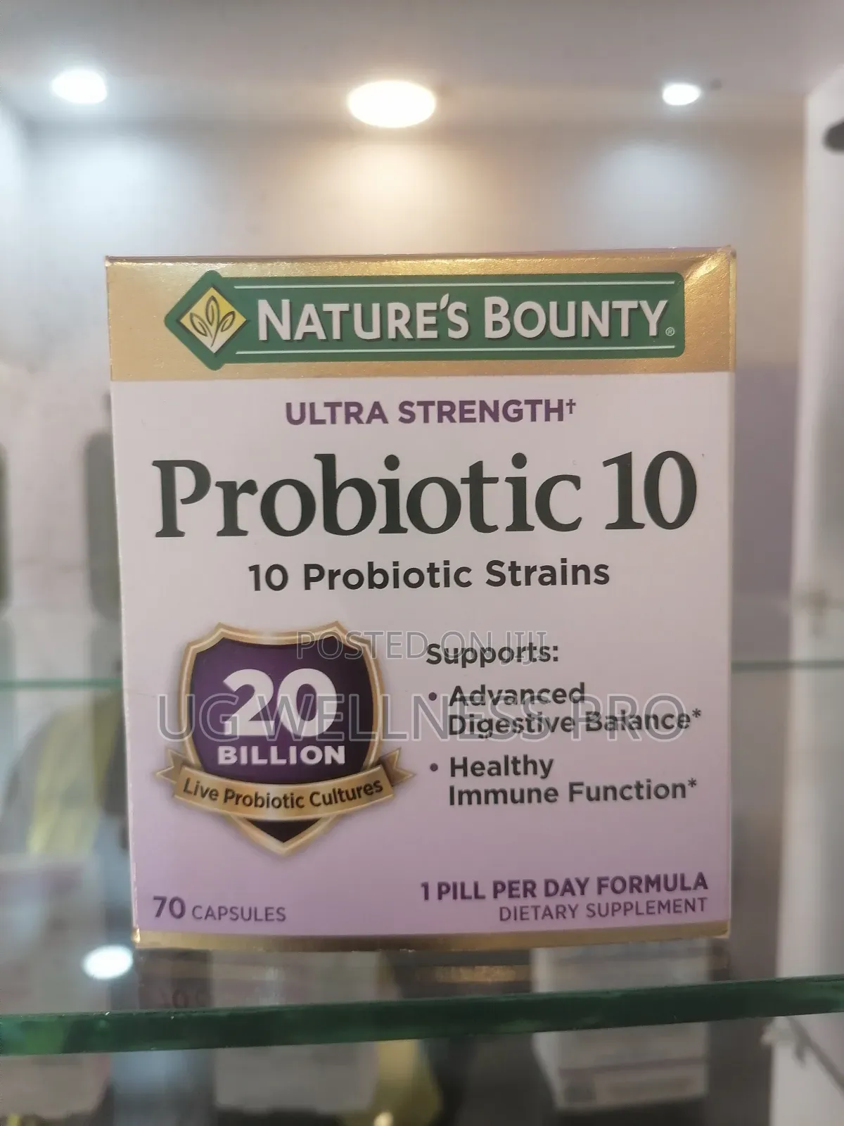 20 Billion Live Probiotic Cultures , 70 Capsules