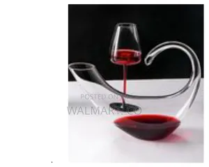 Elegant Swan Shaped Glass Wine Decanter