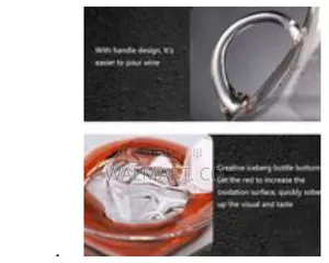 Elegant Glass Wine Decanter With Integrated Aerator Transparent