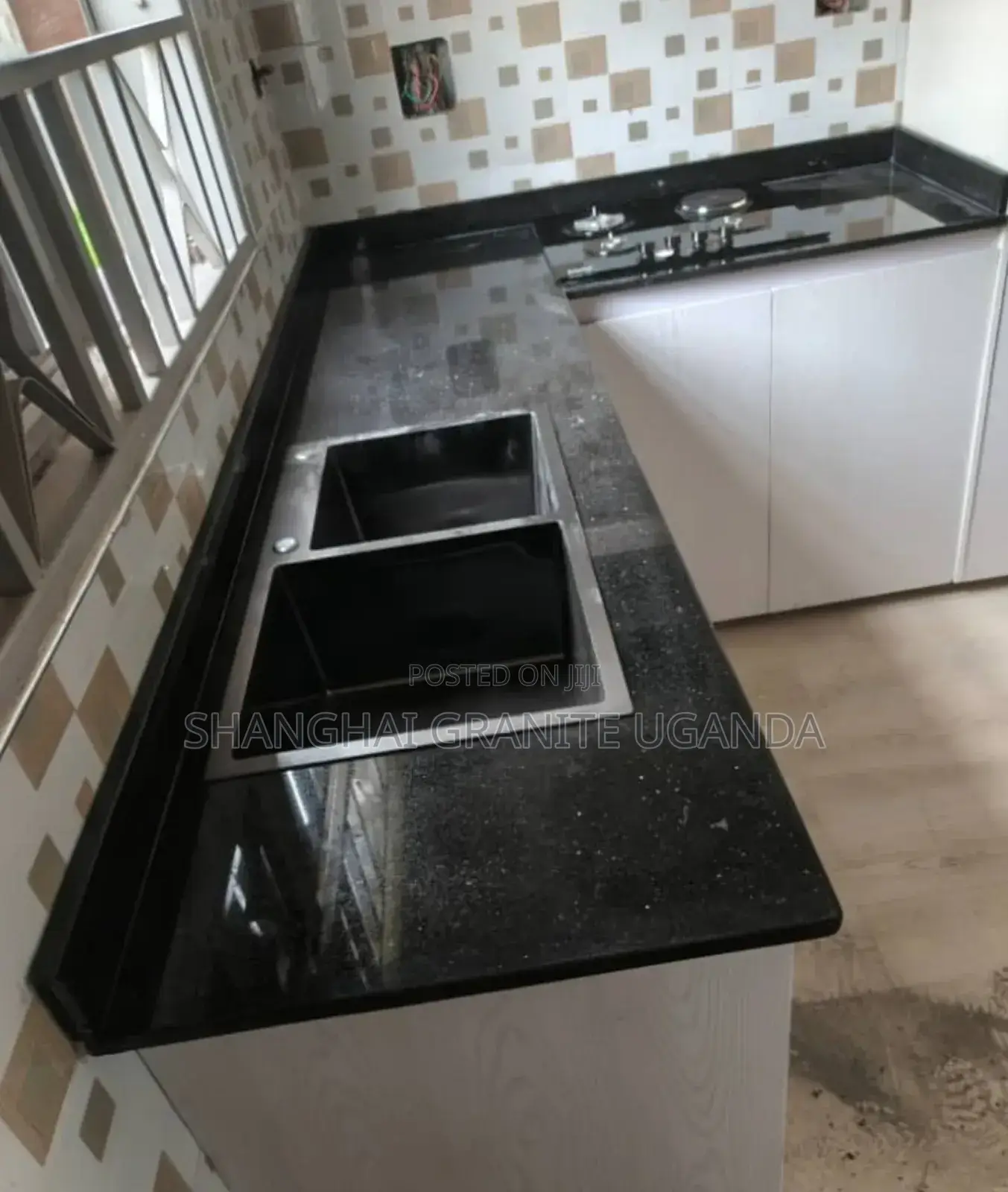 Beautiful Black Granite Stone With Gold Sparkles