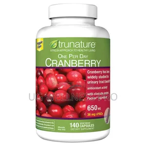 Trunature Cranberry 650 Mg 140 Vegetarian Capsules for Urinary Support