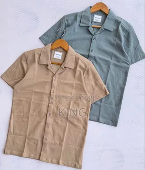 Men's Short-Sleeved Cuban Collar Shirts