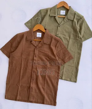 Men's Short-Sleeved Cuban Collar Shirts