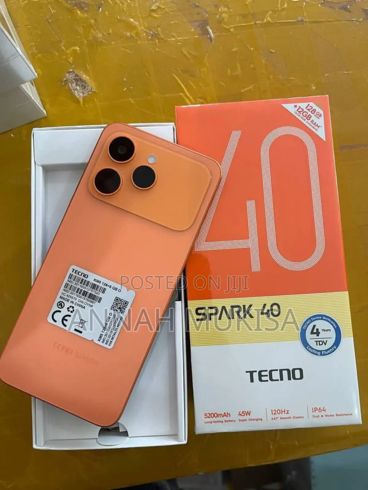 New Tecno Spark 40 256 GB Orange