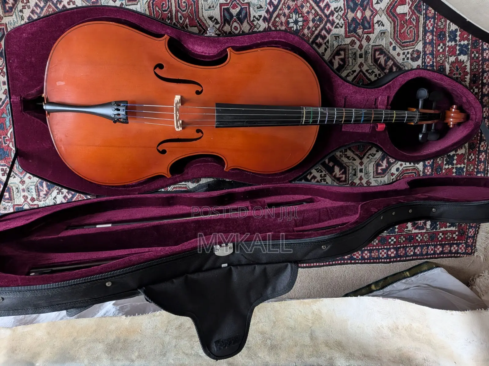 Gear4music Student Full Size 4/4 Cello With Lockable Hard Case and Bow