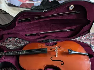 Gear4music Student Full Size 4/4 Cello With Lockable Hard Case and Bow