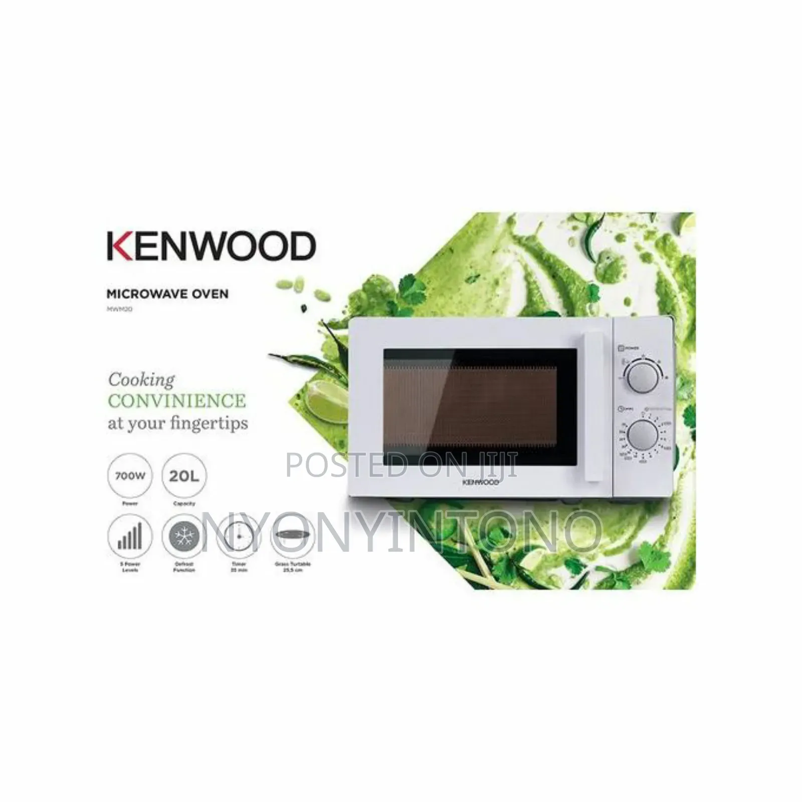Kenwood 20litres Capacity Solo White Microwave Oven