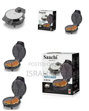 Saachi Waffle Maker With Mini Heart-Shaped Waffles Grill -Black