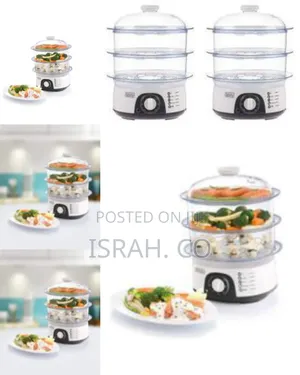 Qayym 10l Vegetable Food Steamer 3-Tier Detachable With Timer