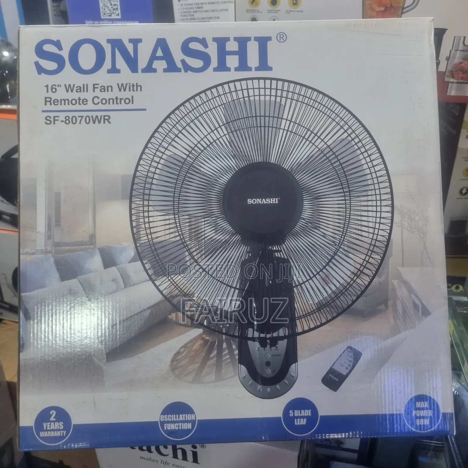 Wall Fan Sonashi 16" With Remote Control