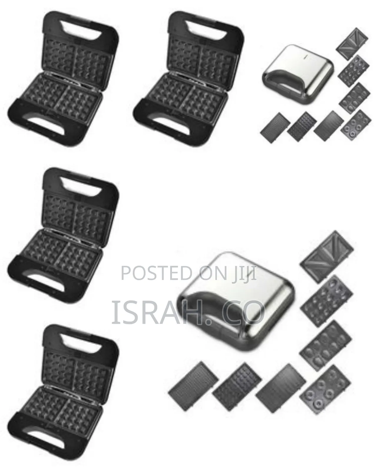 DSP 7 In1 Waffle Donut Sandwich Maker Removable Plates Donut, Silver