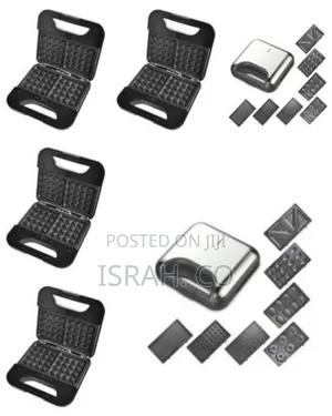 DSP 7 In1 Waffle Donut Sandwich Maker Removable Plates Donut, Silver