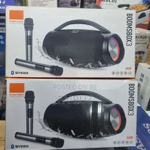 Boombox 3 JBL Speaker With 2 Wireless Microphone