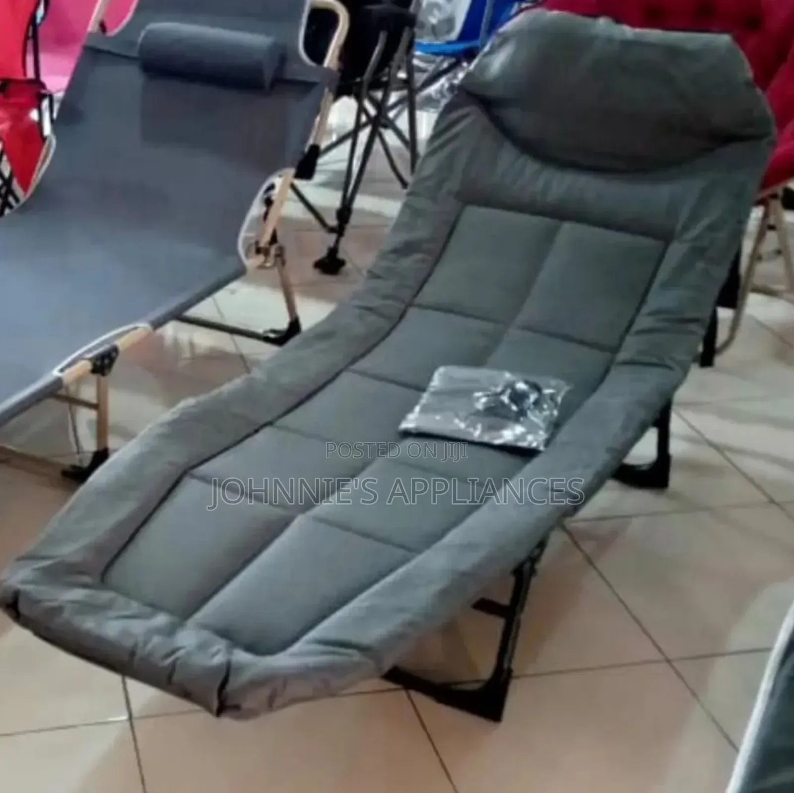 Foldable Adjustable Camping Bed Lounge Chair – Portable Outdoor