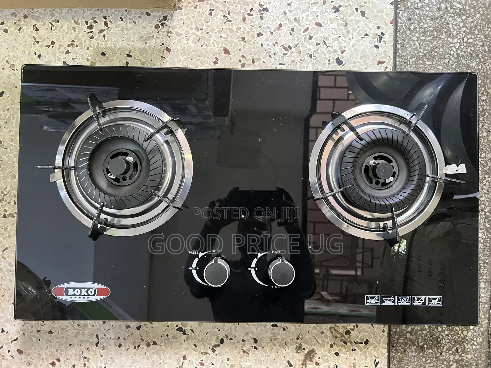 Bokko 2 Burner Glass Gas Hob