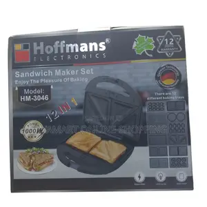 Hoffmans Sandwich Maker Set 12 in 1 (Hm-3046) - 12 Months Warranty