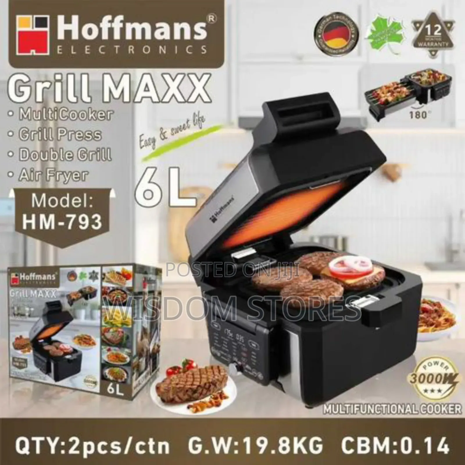 Hoffmans Grill Maxx Multifunctional Cooker.
