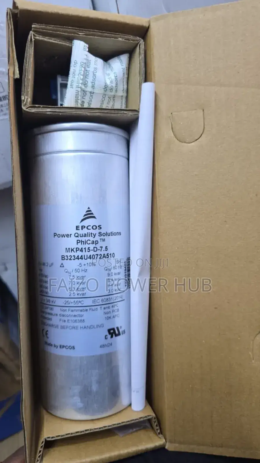 Capacitor Epcos 2.5kvar to 50kvar
