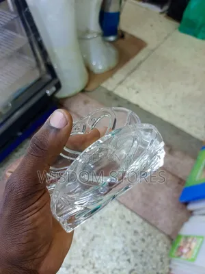 Glass Tissue Holder. Transparent