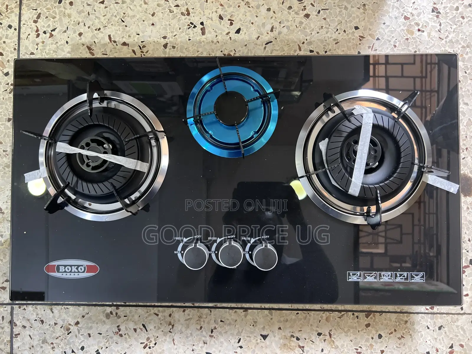 Bokko 3 Burner Glass Gas Hob