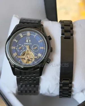 Men's Omega Authentic Mechanical Wrist Time Piece With Its Bracelet