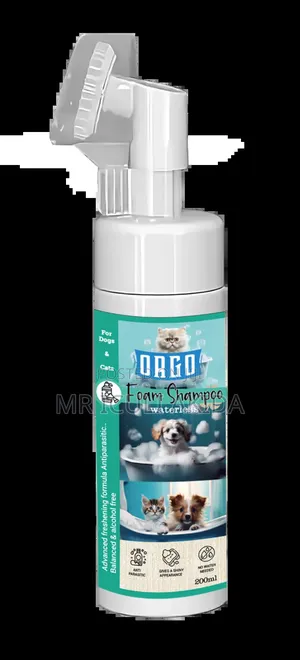 Orgo Foam Shampoo for Cats and Dogs, a 200ml Waterless for Grooming