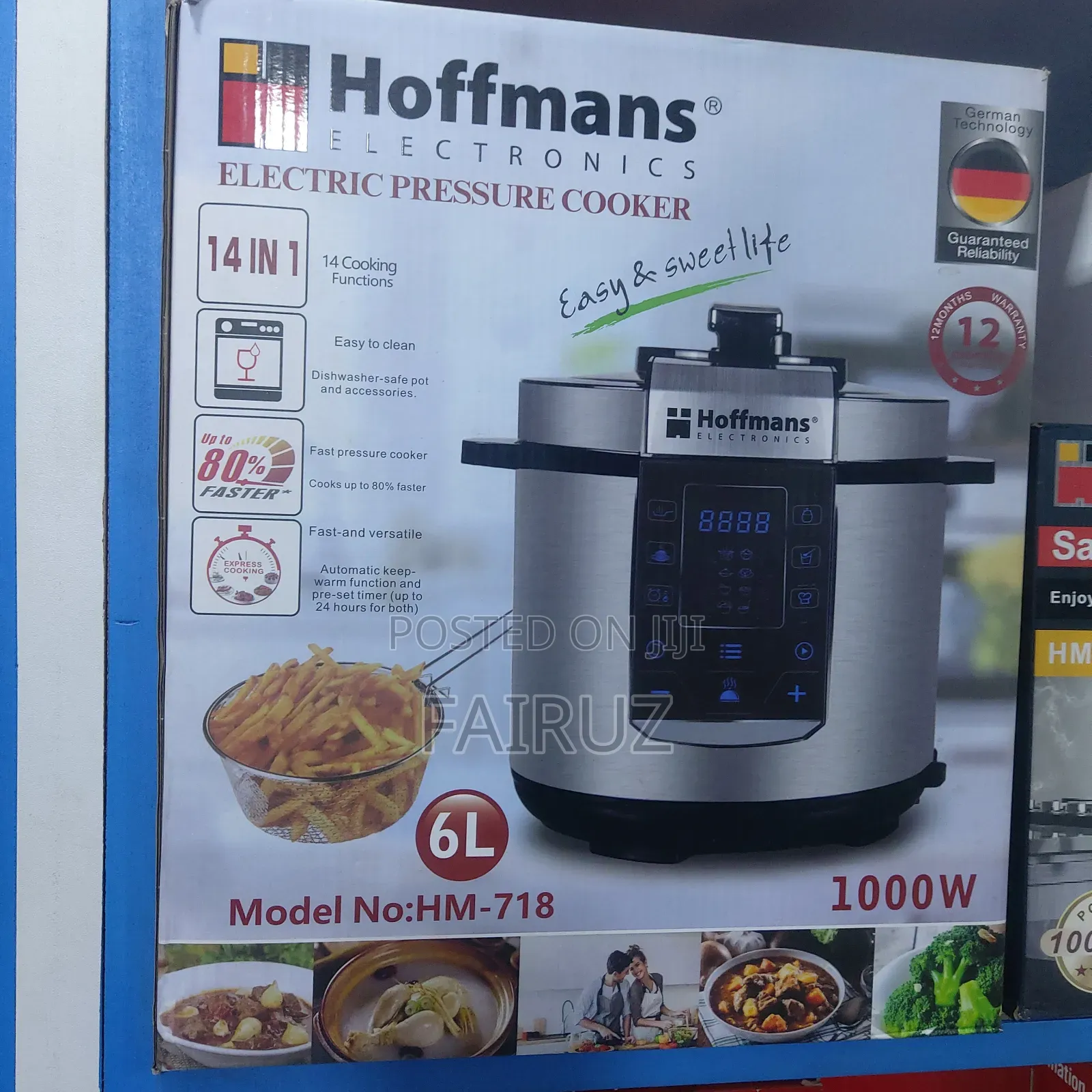 6l Digital Pressure Cooker 14 in 1 Hoffman