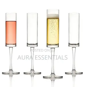 6pcs Utopia Lucent Level Champagne Flutes Glasses
