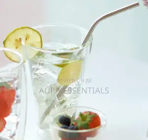 4pcs Reusable Metal Drinking Straws