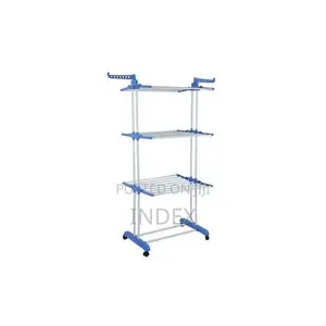 3 Layers Cloth Drying Rack With Wheels(Not Assembled