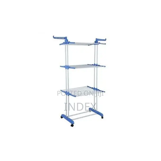 3 Layers Cloth Drying Rack With Wheels(Not Assembled