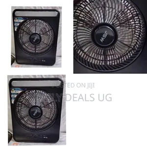 JSW 12-Inch Box Fan, Often Available in Black