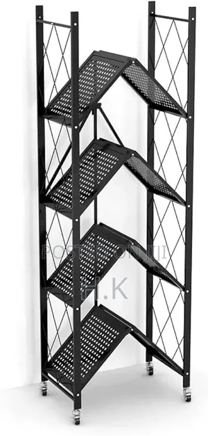 5-layer Foldable Storage Rack With Wheels