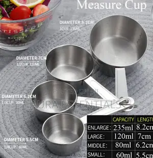 4pcs Stainless Steel Measuring Cups