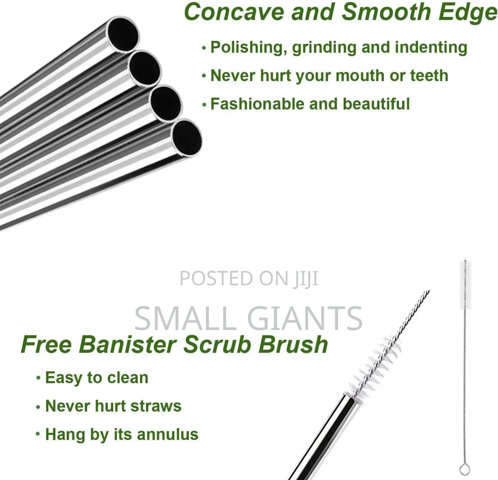 4pcs Reusable Metal Drinking Straws