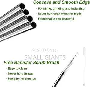 4pcs Reusable Metal Drinking Straws
