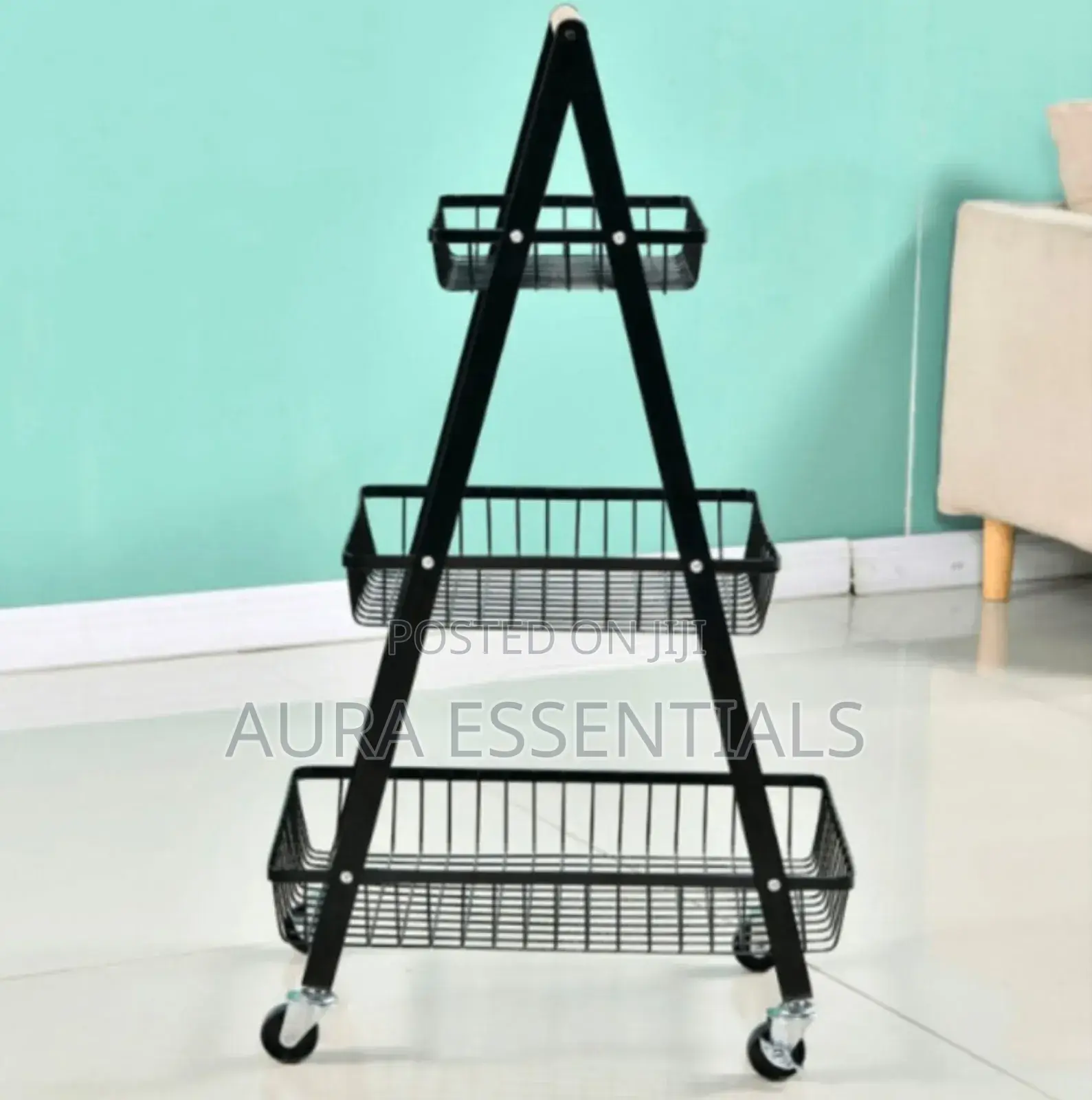 3-Tier Multipurpose Rolling Storage Trolley
