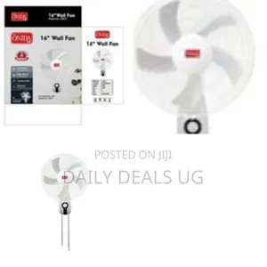 16-Inch Wall-Mounted Fan, Likely Branded as Onida