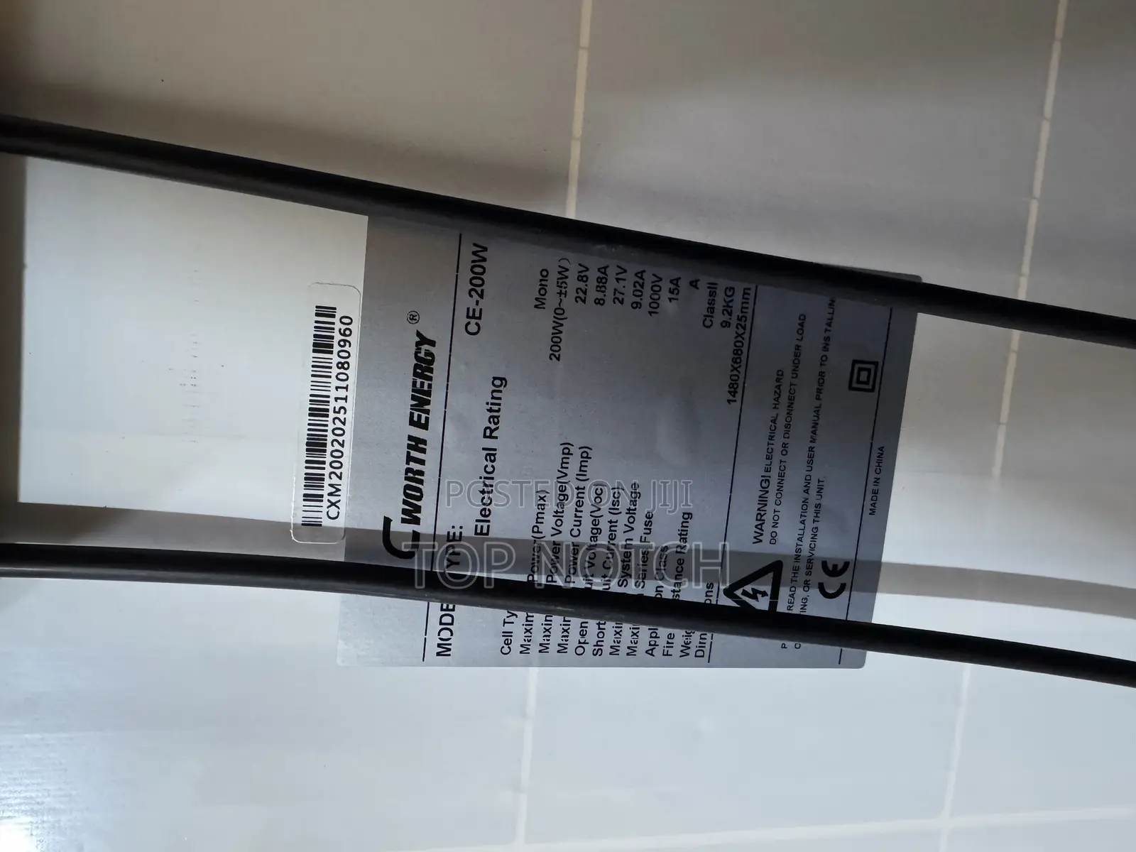 200w Monocystaline Cworth Solar Panel