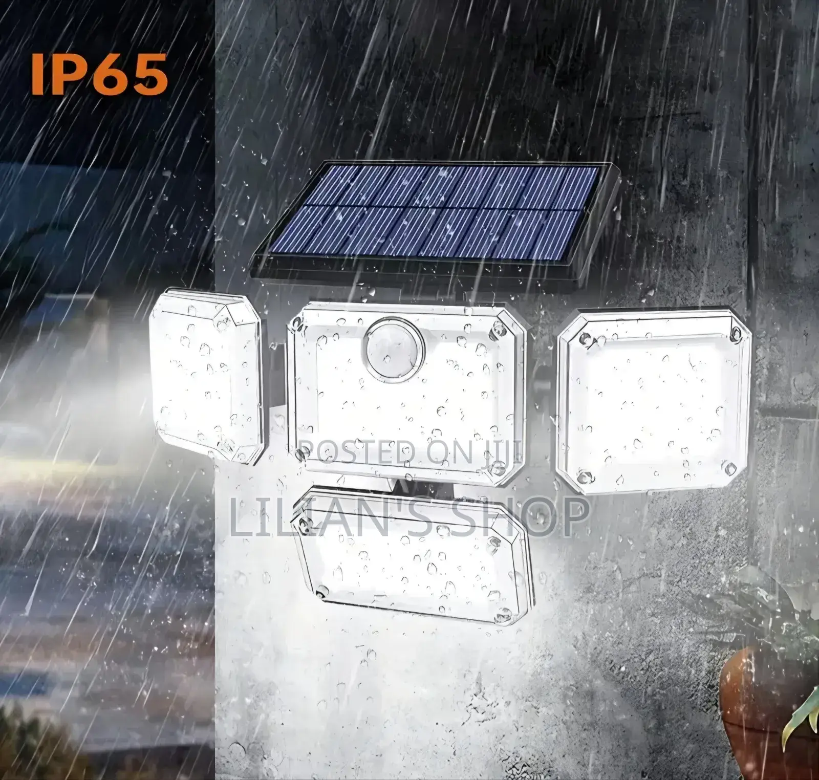 Solar-Powered Led Security Floodlight 