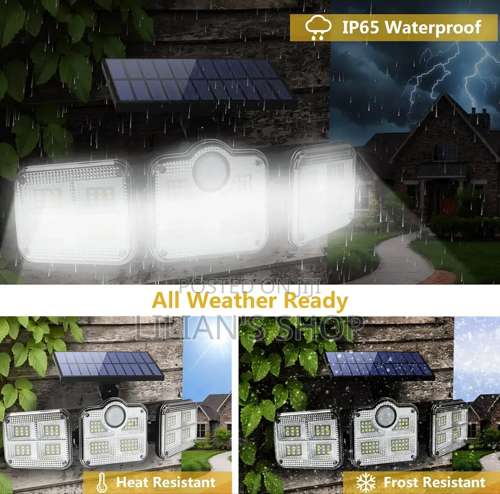 Solar-Powered Led Security Floodlight 