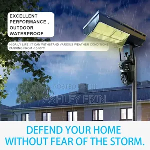2-in-1 Solar-Powered Street Light and Ai Security Camera System