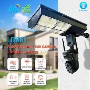 2-in-1 Solar-Powered Street Light and Ai Security Camera System
