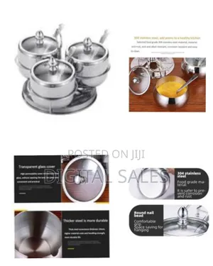Set of 7 Stainless Steel Canisters