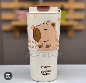 Sitarayuri X Scribbled Kapibara Insulated Travel Tumbler
