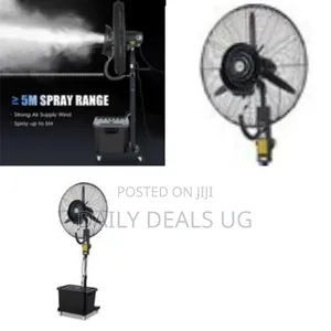 High-Power Industrial Pedestal Mist Fan for Cooling Large Spaces