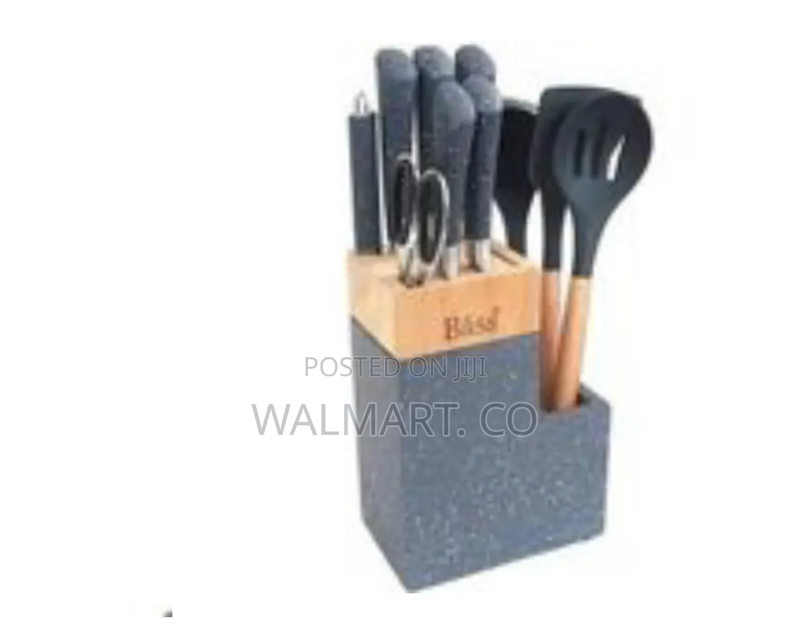 11 Piece Stainless Steel Knife and Utensil Set With Storage Block