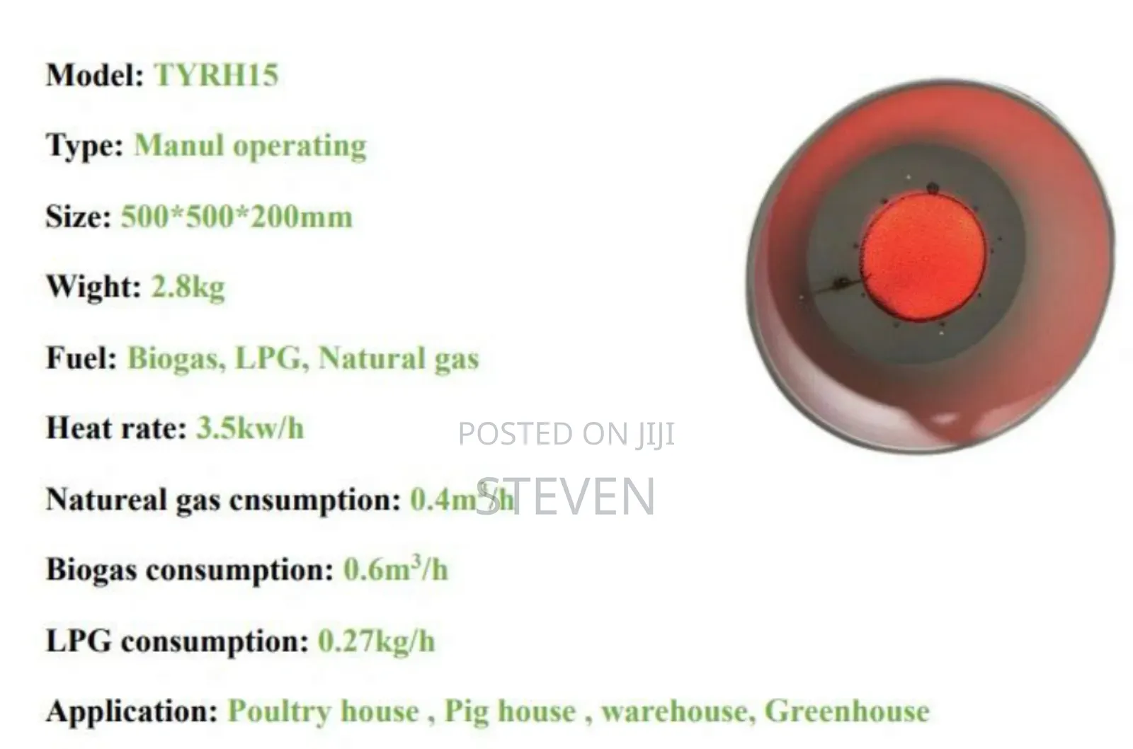 Gas Brooder Heaters