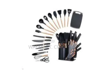 Comprehensive 24 Piece Kitchen Utensil and Knife Set With Storage