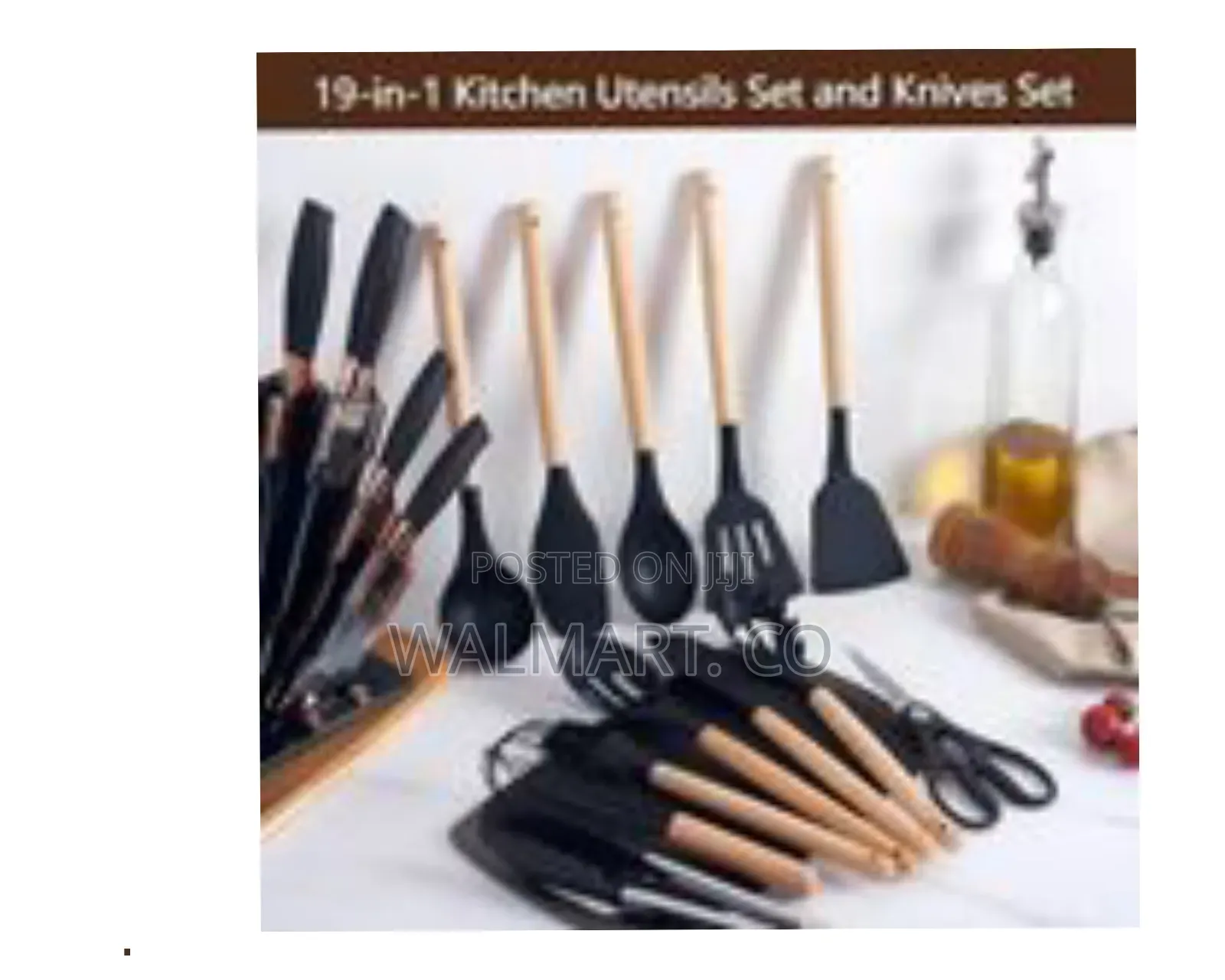 Comprehensive 24 Piece Kitchen Utensil and Knife Set With Storage